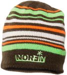 Шапка в'язана Norfin Frost BR - Коричнева в смужку