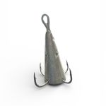 Блешня FRY Конус малий - 4 гачки - Срібло - 1 шт.