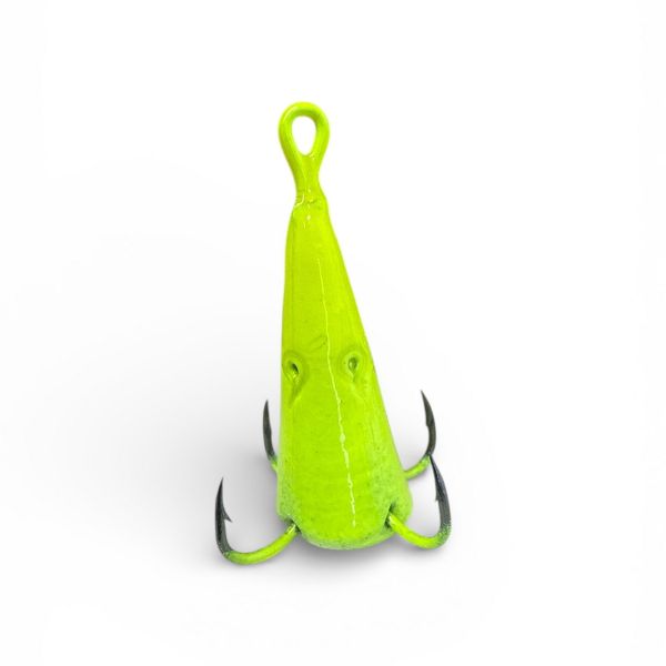 Блесна FRY Конус большой - 4 крючка - Желтый - 1 шт.