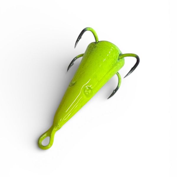 Блесна FRY Конус большой - 4 крючка - Желтый - 1 шт.