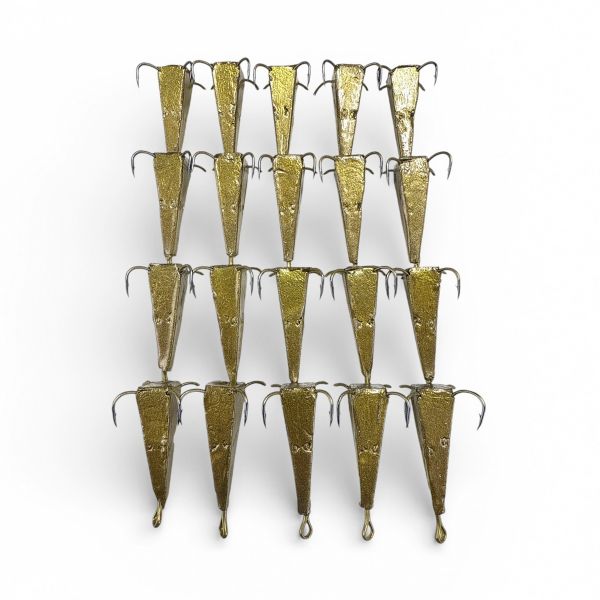 Блешня Піраміда FRY - 4 гачки - Золото - 20 шт/уп