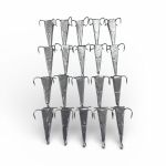 Блешня Піраміда FRY - 4 гачки - Срібло - 20 шт/уп