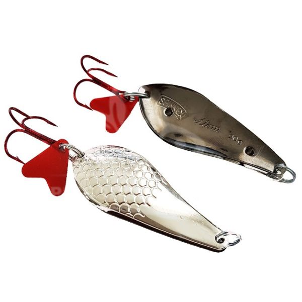 Блешня Spinnex Atom - Акустична, що коливається - З лускою - 14 г - Срібло/Срібло