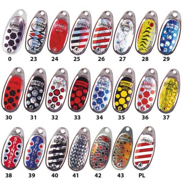 Блешня Spinnex Beetle - Обертова - Розмір 2 - 4.5 г - Колір 38