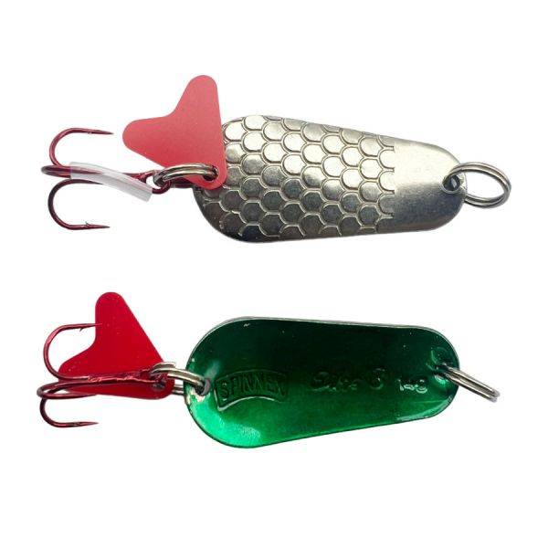 Блешня Spinnex Pike - 14 г - Що коливаються - Срібло/Зелений