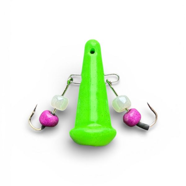 Блешня Яйця FRY Великі - Асорті Рожевий + Зелений - 20 шт/уп