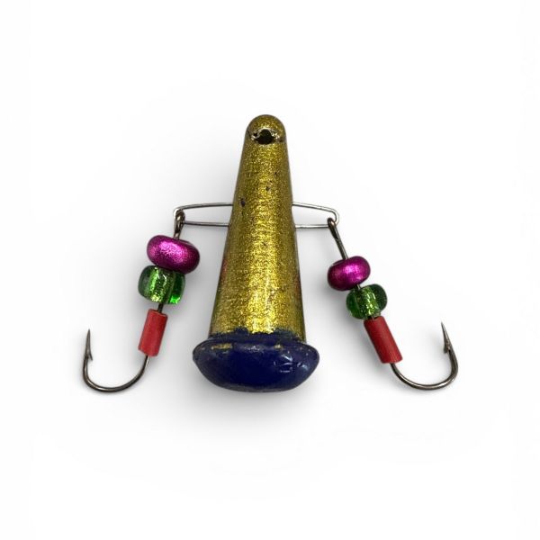 Блешня Яйця FRY Великі - Золото/Синій - 20 шт/уп