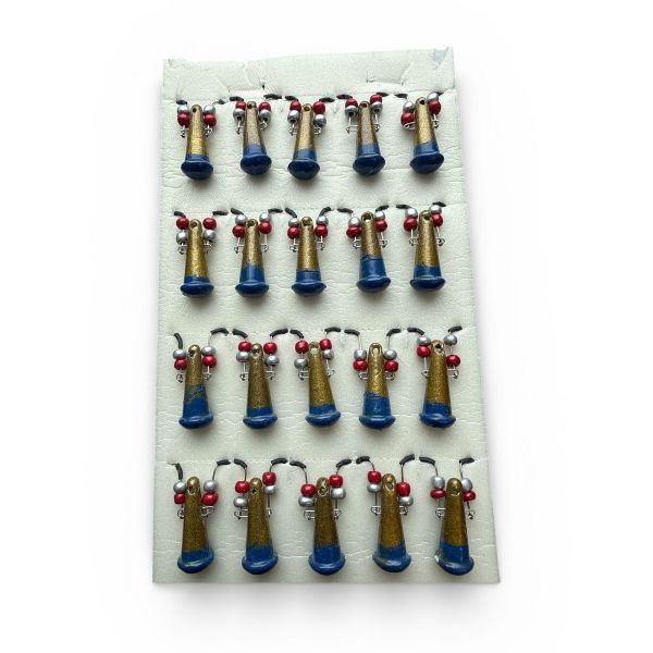 Блешня Яйця FRY Маленькі - Золото/Синій - 20 шт/уп