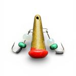 Блесна Яйца FRY Большие - Золото/Красный - 1 шт.