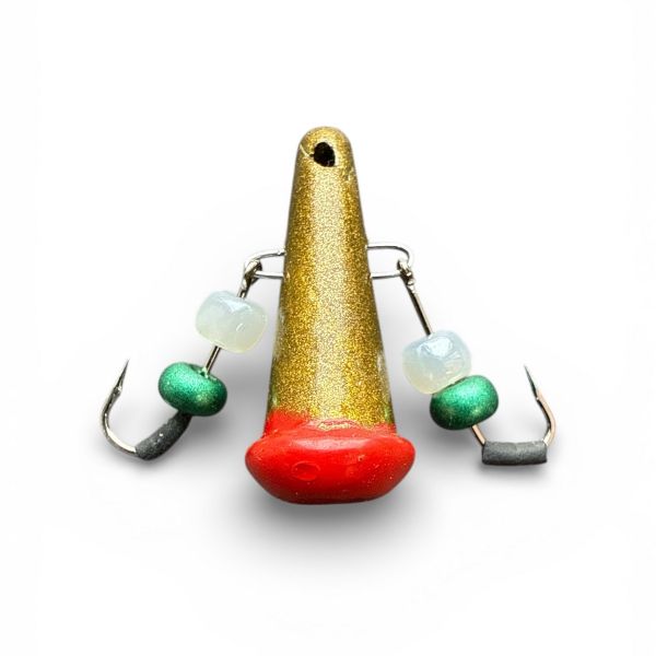 Блешня Яйця FRY Великі - Золото/Червоний - 1 шт.