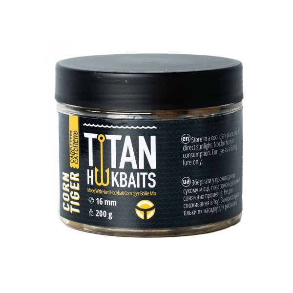Бойли Carp Catchers Craft Titan Hookbaits CORN&TIGER - Варені - Тонучі - Насадочні
