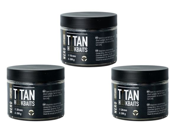 Бойли Carp Catchers Craft Titan Hookbaits NERO - Варені - Тонучі - Насадочні