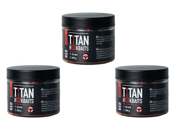 Бойли Carp Catchers Craft Titan Hookbaits RED - Варені - Тонучі - Насадочні