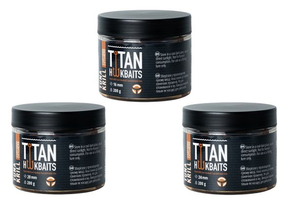 Бойли Carp Catchers Craft Titan Hookbaits Tuna Krill - Варені - Тонучі - Насадочні