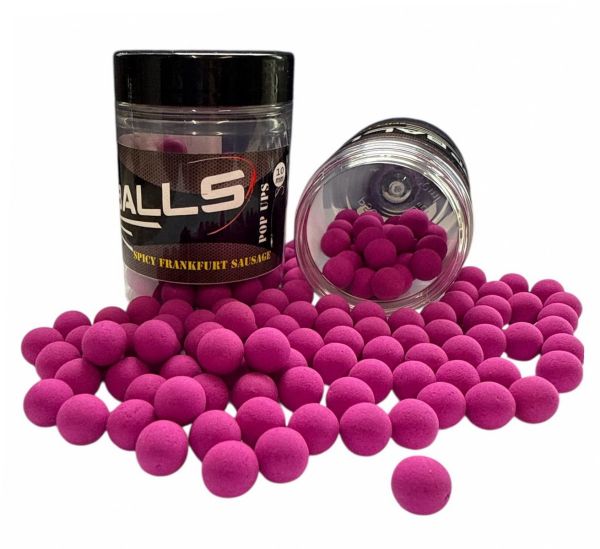 Бойли Carp Balls Pop Ups - 30 г - Плаваючі - Ø10 мм - Spicy Frankfurt Sausage