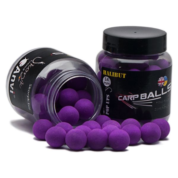 Бойли Carp Balls Anvi Pop Ups - Плаваючі - Ø14 мм - 30 г - Halibut