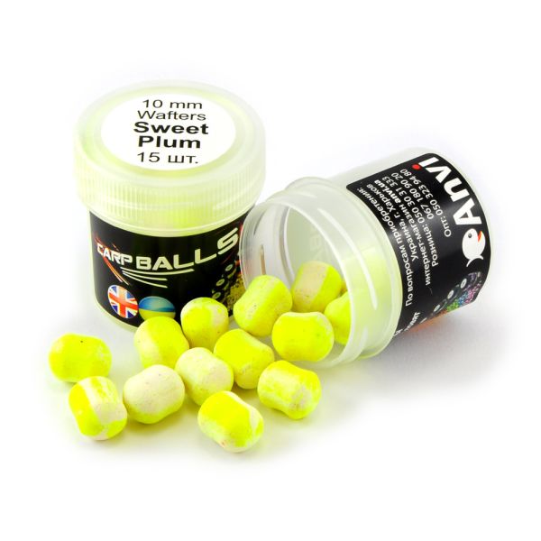 Бойли Carp Balls Wafters - Пробник 15 шт. - Ø10 мм - Sweet Plum (Солодка слива)