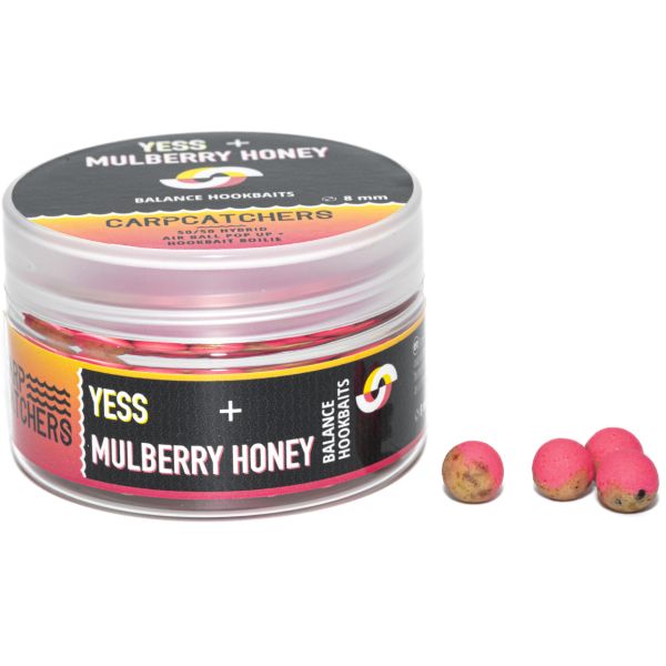 Бойли Carp Catchers Balance Hookbaits - Ø8 мм - Fluoro Pink&Natural YB - YESS&Mulberry Honey