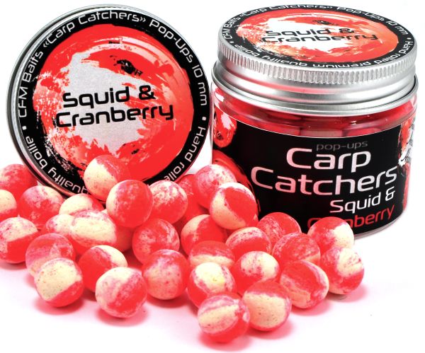 Бойли Carp Catchers Pop Ups - Плаваючі - Ø10 мм - 35 шт/уп - Squid Cranberry