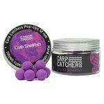 Бойли Carp Catchers Pop Ups - Плаваючі - Ø12 мм - 35 шт/уп - Crab Shelfish - Флюоресцентний бузковий