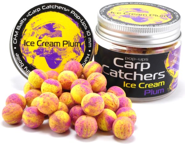 Бойли Carp Catchers Pop Ups - Плаваючі - Ø14 мм - 30 шт/уп - Ice Cream Plum