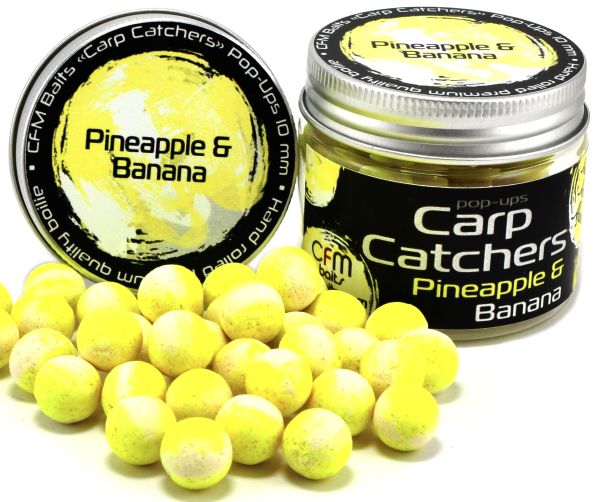 Бойли Carp Catchers Pop Ups - Плаваючі - Ø14 мм - 30 шт/уп - Pineapple and Banana