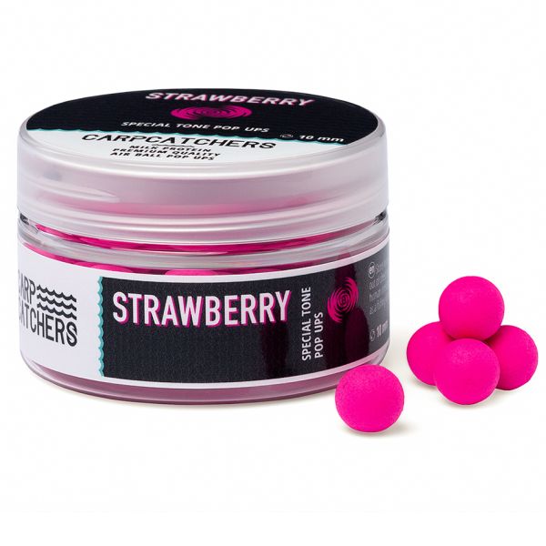 Бойли Carp Catchers Pop Ups Special Tone - Плаваючі - Ø10 мм - Dark Fluoro Pink - Strawberry
