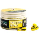 Бойли Carp Catchers - Sweetcorn Pepper - Fluo Dumbell Wafters 10*7 та 8*5 мм - Mix - Natural Yellow & Black stripe - Двоколірні