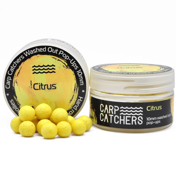 Бойли Carp Catchers Washed Out Pop Ups - Ø10 мм - 37-38 шт/уп - Citrus - Вимитий жовтий