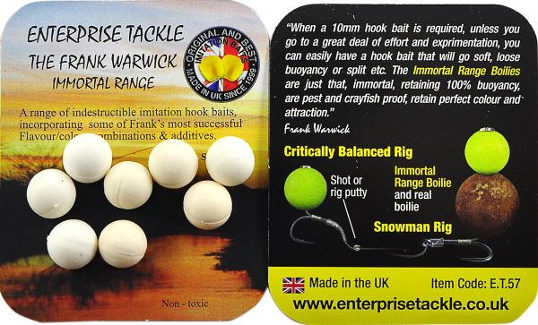 Бойли Enterprise Tackle - Caramel - Плаваючі - Ø10 мм - 8 шт/уп - White