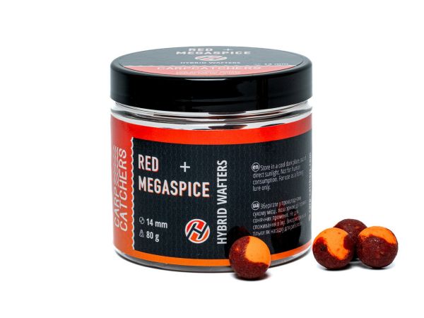 Бойли Carp Catchers Hybrid Wafters - Red&Megaspice - Ø14 мм