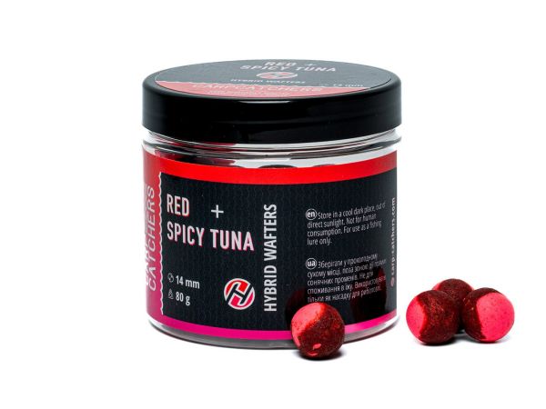 Бойли Carp Catchers Hybrid Wafters - Red&Spicy Tuna - Ø14 мм