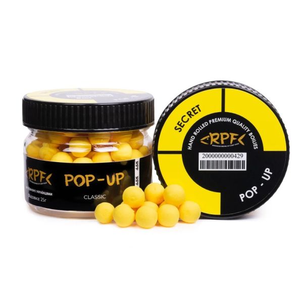 Бойли RPF Поп-ап Classic Однотонні Ø10 мм - Плаваючі - Secret