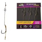 Бойловий (короповий) повідець X-Strong Carp - 20 см - Wide Gape Hook №2 - 25lb/11.5kg - ПрофМонтаж - 3 шт/уп