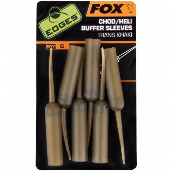 Бусина буферна Fox EDGES Chod Heli Buffer Sleeve - Trans Khaki - 6 шт/уп