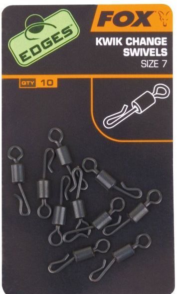 Вертлюг быстросъемный Fox EDGES Kwik Change Swivels - 10 шт/уп
