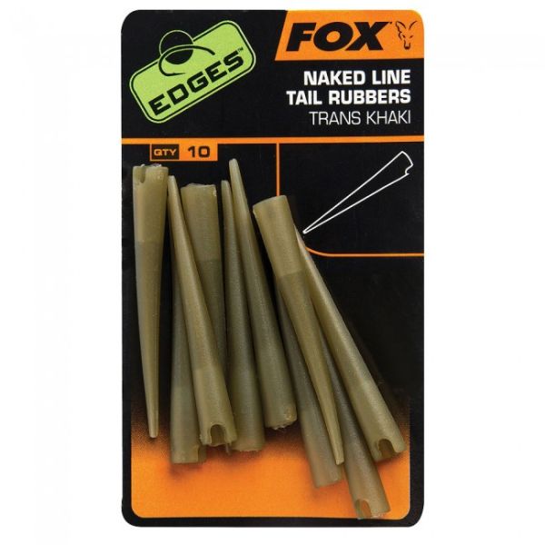 Конус для безпечної кліпси Fox EDGES Power Grip Naked Line Tail Rub - Trans Khaki - 10 шт/уп