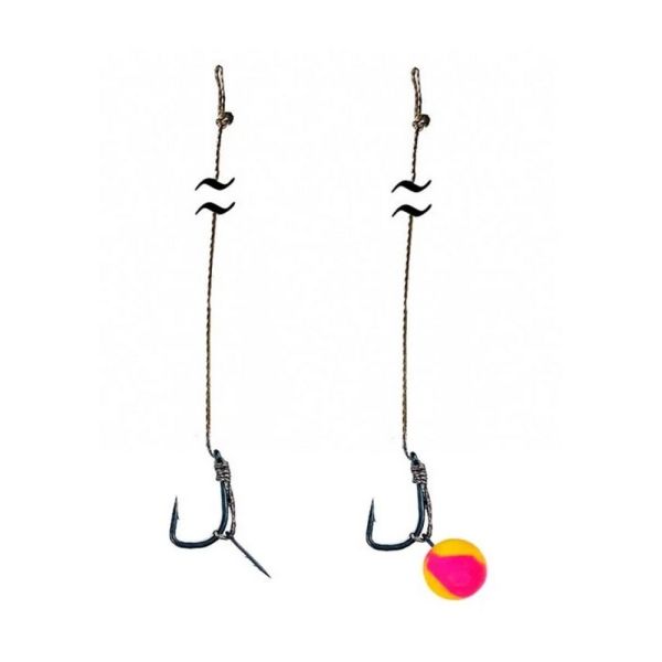 Короповий повідець з голкою Bait Spike Rigs - Wide Gape Hook №8 - 15 см - 25lb/11,5 кг - Профмонтаж - 3 шт/уп