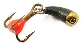 Мормишка Вольфрамова Володимирська "Диявол-Уралочка з підвісним трійником зі стразами" з/к - 2,5 мм - 0,35 г - Арт.105