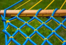 Гамак посилений безвузловий - Мотузка Ø10 мм - 130x200 см - Бірюзовий