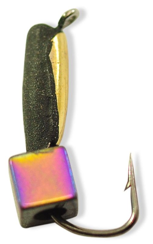 Мормишка Вольфрамова Володимирська "Гвоздик з кубиком хамелеон" з/к - 2 мм - 0,5 г - Арт.214