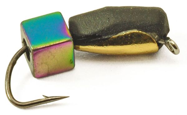 Мормишка Вольфрамова Володимирська "Гвоздик з кубиком хамелеон" з/к - 3 мм - 0,95 г - Арт.213