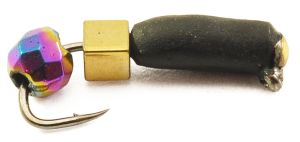 Мормишка Вольфрамова Володимирська "Гвоздик з дзеркальцем золото з вушком куб-куля" - 2,5 мм - 0,6 г - Арт.363