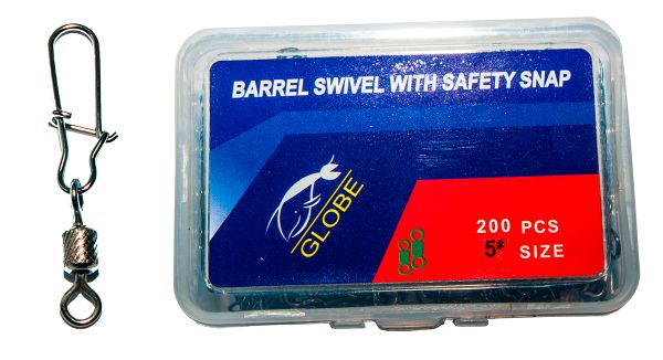 Карабін з вертлюгом Globe - Американка - №5 - 200 шт/уп