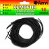 Кембрик силіконовий Anvi – 10 метрів – Чорний – Ø0.8-1.5 мм