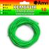 Кембрик силиконовый флуоресцентный Anvi - 10 метров - Зеленый