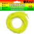 Кембрик силіконовий флуоресцентний Anvi - 10 метрів - Жовтий