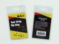 Кільце гачкове Крапля Anvi Tear Drop Rig Ring - Розмір 3 - Чорний матовий - 10 шт/уп