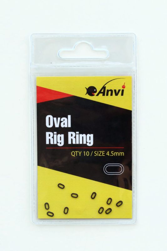 Кільце овальне Anvi Oval Rig Ring - Розмір 4.5 мм - Чорний - 10 шт/уп
