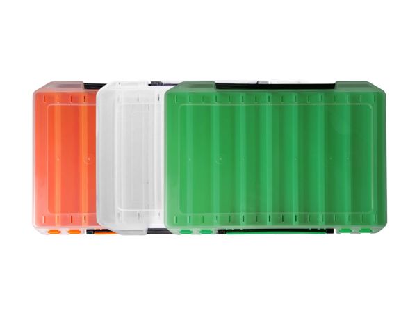 Коробка для воблерів - Двостороння - 16 вічок - 30x21x5 см - Поліпропілен - Зелена